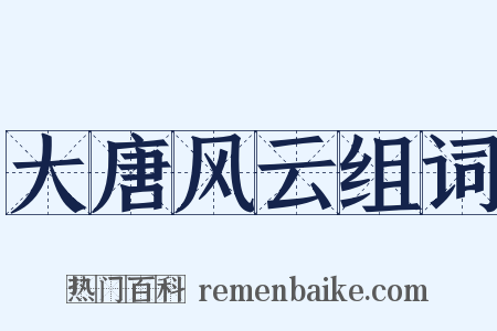 大唐风云组词是什么意思的图片